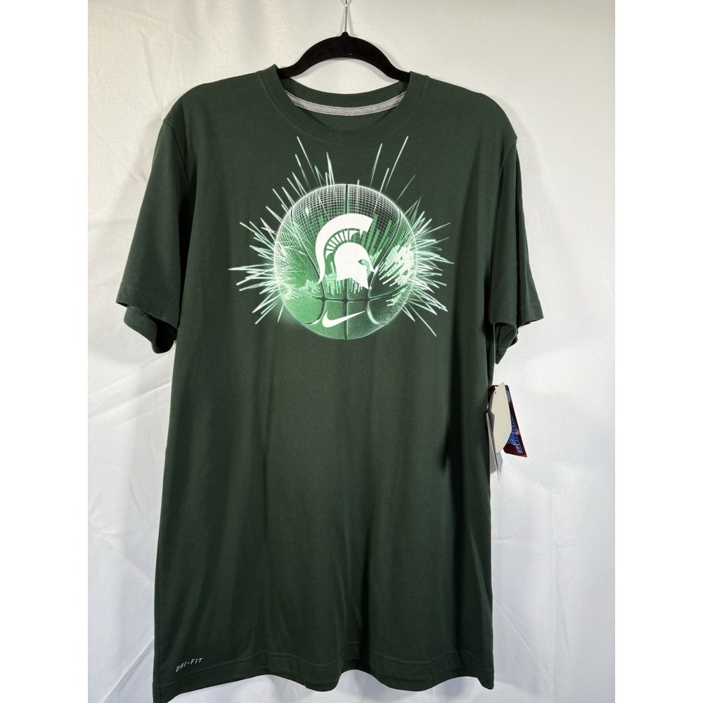 Nike T Shirt Size L‎ Michigan State University dri-fit new